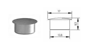 Accessori di chiusura Tappo grigio in plastica Ø13