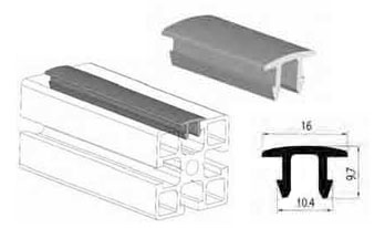 Gomma per cava profili alluminio - Protezioni antischiacciamento