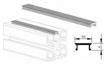 Profilo alluminio di chiusura profili standard 