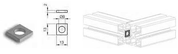 RMS Kit 4 Piastre E Viti Per Fissaggio Cestino BICI BICICLETTA ANTERIORE
