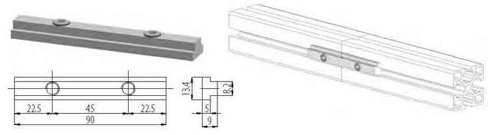 Giunto lineare 90mm