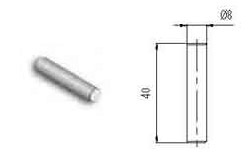 Perno folle per micro porte a soffietto